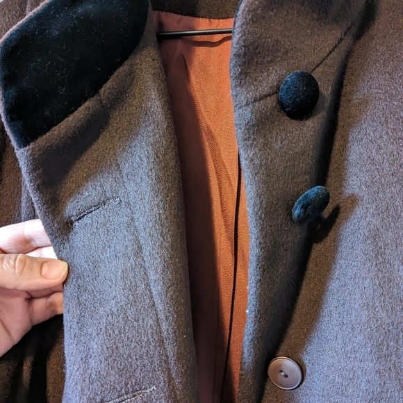 Forecaster of Boston Vintage Brown Overcoat Size 16 - Picture 7 of 14